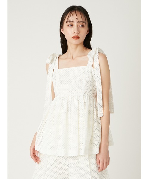 frayid ショルダーリボンペプラムブラウス FRAY I.D｜ショルダーリボンペプラムブラウス | Rakuten Fashion
