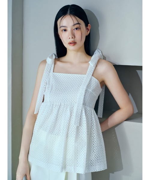 FRAY I.Dショルダーリボンペプラムブラウス FRAY I.D｜ショルダーリボンペプラムブラウス | Rakuten Fashion