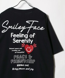 SMILEY FACE（スマイリーフェイス）の「SMILEY FACE/スマイリーフェイス オーバーサイズ 吸汗速乾 UVカット ワンポイントロゴ刺繍 バックプリント 半袖Tシャツ レディース メンズ（Tシャツ/カットソー）」