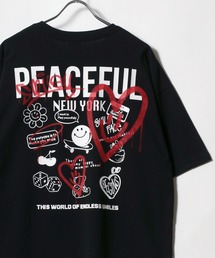 SMILEY FACE | SMILEY FACE/スマイリーフェイス オーバーサイズ 吸汗速乾 UVカット ワンポイントロゴ刺繍 バックプリント 半袖Tシャツ レディース メンズ(Tシャツ/カットソー)
