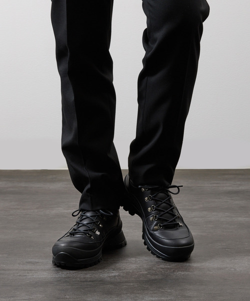 PADRONE(パドローネ)の「PADRONE パドローネ / TREKKING SHOES with 884C Vibram ビブラムソールトレッキングシューズ 日本製 / PU8840-2007(ブーツ・メンズ・ブラック・40/41/42/43)」の2枚目の写真