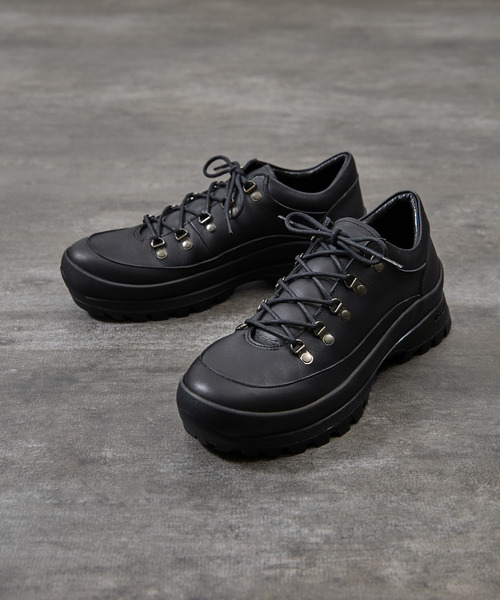 PADRONE(パドローネ)の「PADRONE パドローネ / TREKKING SHOES with 884C Vibram ビブラムソールトレッキングシューズ 日本製 / PU8840-2007(ブーツ・メンズ・ブラック・40/41/42/43)」の5枚目の写真