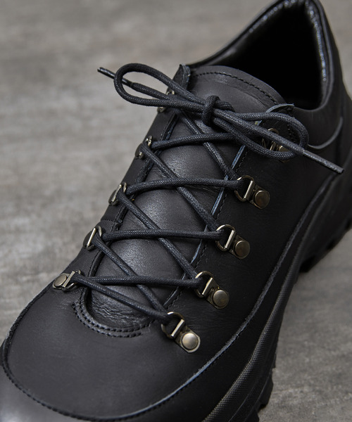 PADRONE(パドローネ)の「PADRONE パドローネ / TREKKING SHOES with 884C Vibram ビブラムソールトレッキングシューズ 日本製 / PU8840-2007(ブーツ・メンズ・ブラック・40/41/42/43)」の8枚目の写真