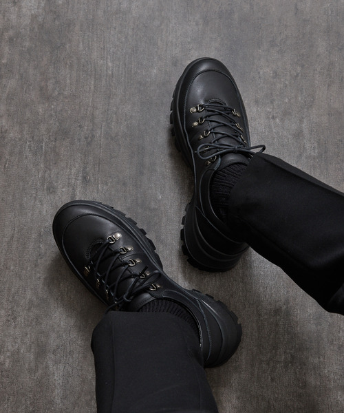 PADRONE(パドローネ)の「PADRONE パドローネ / TREKKING SHOES with 884C Vibram ビブラムソールトレッキングシューズ 日本製 / PU8840-2007(ブーツ・メンズ・ブラック・40/41/42/43)」の21枚目の写真