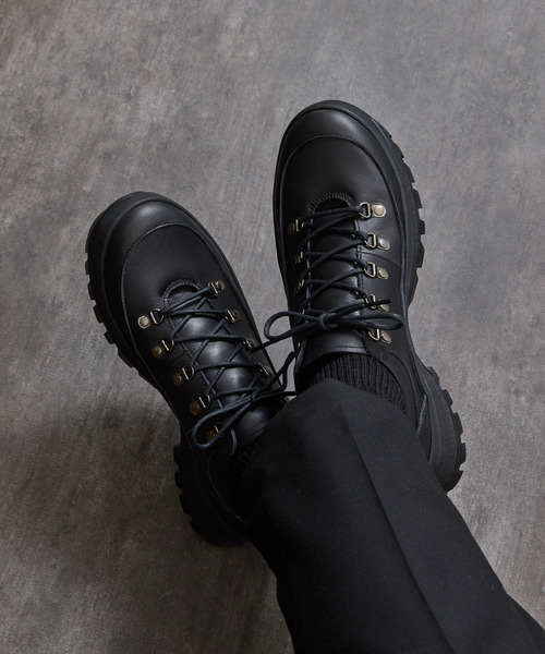 PADRONE(パドローネ)の「PADRONE パドローネ / TREKKING SHOES with 884C Vibram ビブラムソールトレッキングシューズ 日本製 / PU8840-2007(ブーツ・メンズ・ブラック・40/41/42/43)」の22枚目の写真