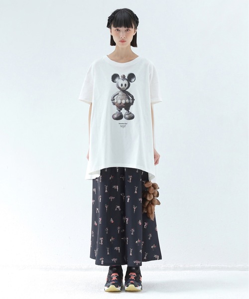 bedsidedrama（ベットサイドドラマ）の「Star Relic Shirts Skirt（スカート・レディース・ブラック/ベージュ・1/2）」の3枚目の写真