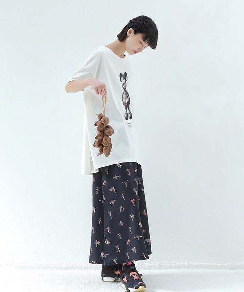 bedsidedrama（ベットサイドドラマ）の「Star Relic Shirts Skirt（スカート・レディース・ブラック/ベージュ・1/2）」の5枚目の写真