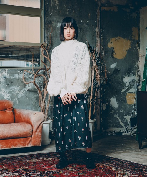 bedsidedrama（ベットサイドドラマ）の「Star Relic Shirts Skirt（スカート・レディース・ブラック/ベージュ・1/2）」の16枚目の写真