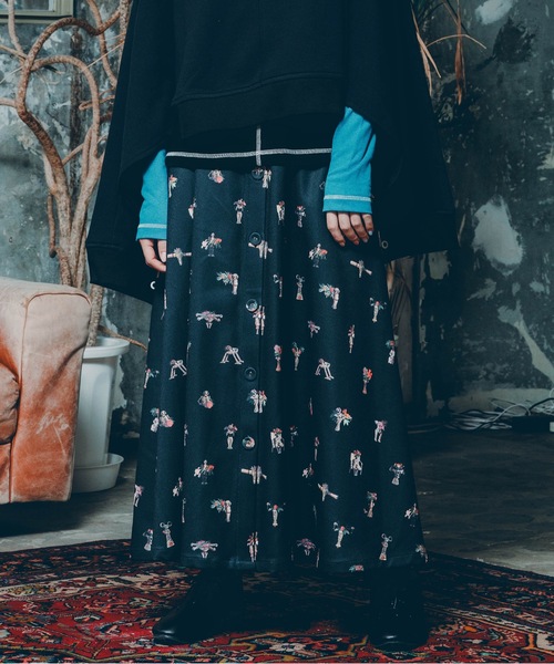 bedsidedrama（ベットサイドドラマ）の「Star Relic Shirts Skirt（スカート・レディース・ブラック/ベージュ・1/2）」の21枚目の写真