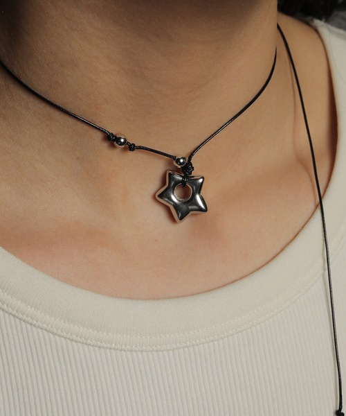 激レア CELT&COBRA × Argent Gleam パイソン チョーカー セール】金属アレルギー対応 ハート スター モチーフコードチョーカー