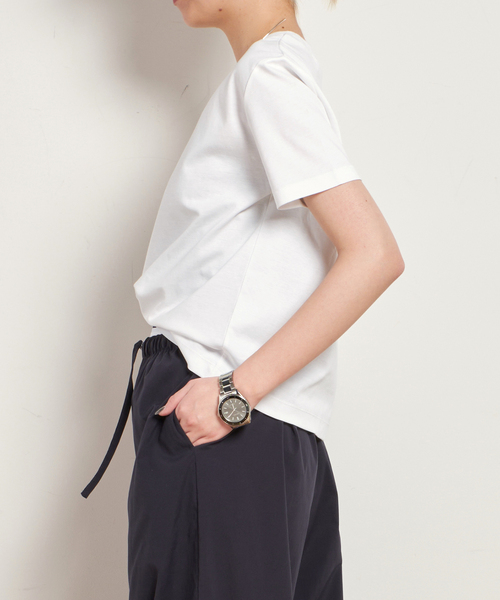 AP STUDIO(エーピーストゥディオ)の「コンパクトTシャツ(Tシャツ/カットソー・レディース・ブラウン/ベージュ/ブラック/ホワイト・FREE)」の5枚目の写真