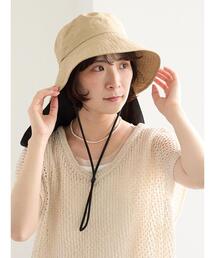 【接触冷感】ネックカバー付バケットハット