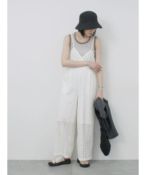 Samansa Mos2 blue(サマンサモスモスブルー)の「【接触冷感】ネックカバー付バケットハット(ハット・レディース・ベージュ/ブラック・F)」の13枚目の写真