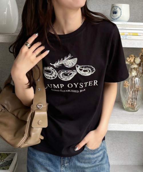 Good Riddance(グッドリダンス)の「【Good Riddance】オイスター オーバーサイズTシャツ(Tシャツ/カットソー・レディース・オフホワイト/ナチュラル/ブラック・FREE)」の2枚目の写真