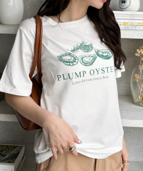 Good Riddance(グッドリダンス)の「【Good Riddance】オイスター オーバーサイズTシャツ(Tシャツ/カットソー・レディース・オフホワイト/ナチュラル/ブラック・FREE)」の5枚目の写真