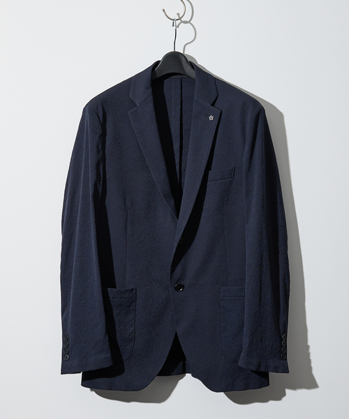 ABAHOUSE(アバハウス)の「【セットアップ対応/FLEX JACKET】 PE-wrinkle ワッシャージャケット /ストレッチ 吸水速乾 イージーケア(セットアップ・メンズ・ダークブラウン/グレー/ダークネイビー・44/46/48/50)」の3枚目の写真