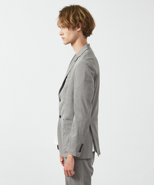 ABAHOUSE(アバハウス)の「【セットアップ対応/FLEX JACKET】 PE-wrinkle ワッシャージャケット /ストレッチ 吸水速乾 イージーケア(セットアップ・メンズ・ダークブラウン/グレー/ダークネイビー・44/46/48/50)」の6枚目の写真