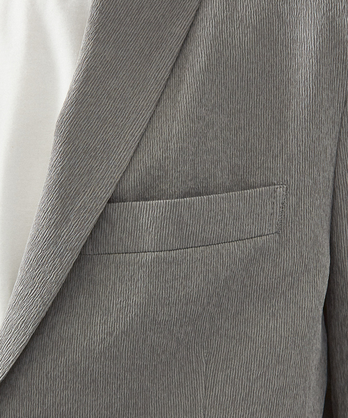 ABAHOUSE(アバハウス)の「【セットアップ対応/FLEX JACKET】 PE-wrinkle ワッシャージャケット /ストレッチ 吸水速乾 イージーケア(セットアップ・メンズ・ダークブラウン/グレー/ダークネイビー・44/46/48/50)」の9枚目の写真