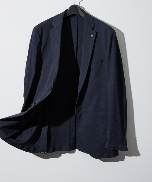 ABAHOUSE(アバハウス)の「【セットアップ対応/FLEX JACKET】 PE-wrinkle ワッシャージャケット /ストレッチ 吸水速乾 イージーケア(セットアップ・メンズ・ダークブラウン/グレー/ダークネイビー・44/46/48/50)」の17枚目の写真