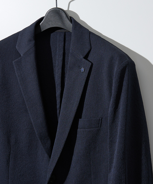 ABAHOUSE(アバハウス)の「【セットアップ対応/FLEX JACKET】 PE-wrinkle ワッシャージャケット /ストレッチ 吸水速乾 イージーケア(セットアップ・メンズ・ダークブラウン/グレー/ダークネイビー・44/46/48/50)」の18枚目の写真