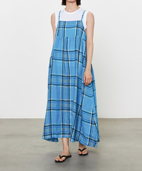 O'NEIL of DUBLIN(オニールオブダブリン)の「O'NEIL OF DUBLIN | リネン キャミソールワンピース WOMEN(ワンピース・レディース・ブルー系その他/グリーン系その他・8)」の6枚目の写真