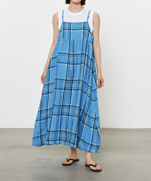 O'NEIL of DUBLIN(オニールオブダブリン)の「O'NEIL OF DUBLIN | リネン キャミソールワンピース WOMEN(ワンピース・レディース・ブルー系その他/グリーン系その他・8)」の7枚目の写真