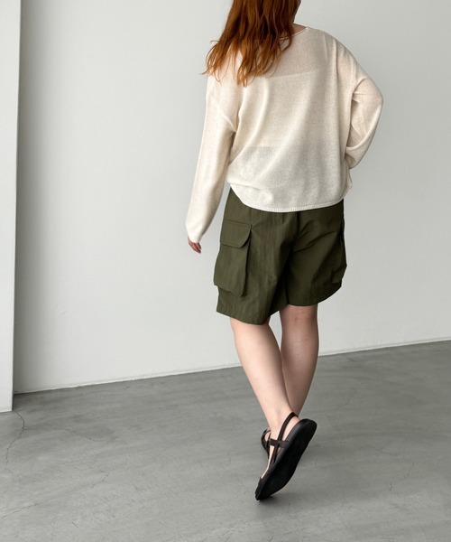 CANAL JEAN（キャナルジーン）の「choice_cnl　カーゴハーフパンツ（カーゴパンツ・レディース・カーキ・LARGE/X-LARGE）」の3枚目の写真