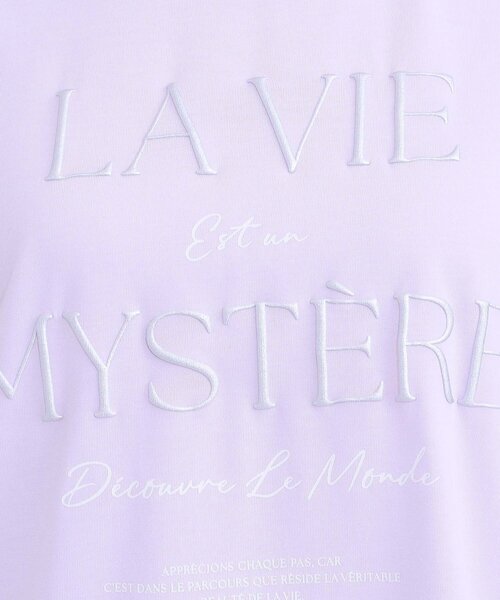 DRESKIP(ドレスキップ)の「【S-LL/ひんやり/UV】こなれ感あるぷっくりラメ デザインロゴTシャツ(Tシャツ/カットソー・レディース・ライトパープル/ライトベージュ/オフホワイト/チャコールグレー/ブラウン系・01/02/03/04)」の7枚目の写真