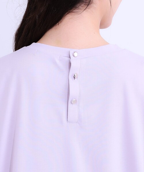 DRESKIP(ドレスキップ)の「【S-LL/ひんやり/UV】こなれ感あるぷっくりラメ デザインロゴTシャツ(Tシャツ/カットソー・レディース・ライトパープル/ライトベージュ/オフホワイト/チャコールグレー/ブラウン系・01/02/03/04)」の21枚目の写真