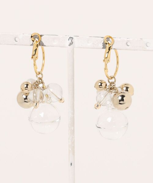 VIBGYOR(ヴィブジョー)の「【soy coco_latte handmade】つぶつぶ×ガラスドーム ピアス(MA)(ピアス(両耳用)・レディース・ゴールド・FREE)」の2枚目の写真