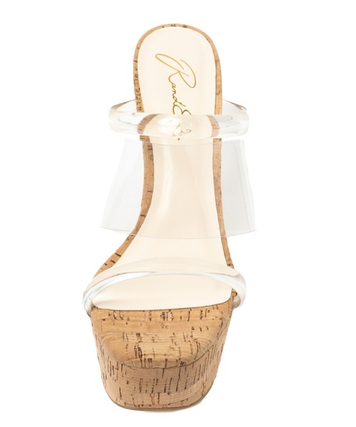 R&E（アールアンドイー）の「【R&E】チャンキーヒールクリアアッパーサンダル（サンダル・レディース・クリア/ブラック・L/M/S/LL）」の6枚目の写真