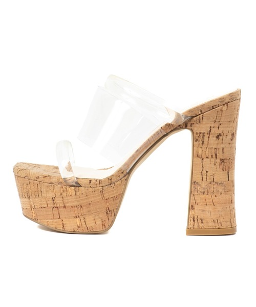 R&E（アールアンドイー）の「【R&E】チャンキーヒールクリアアッパーサンダル（サンダル・レディース・クリア/ブラック・L/M/S/LL）」の7枚目の写真