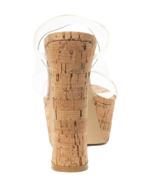 R&E（アールアンドイー）の「【R&E】チャンキーヒールクリアアッパーサンダル（サンダル・レディース・クリア/ブラック・L/M/S/LL）」の9枚目の写真