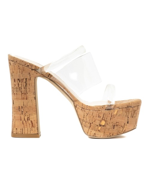 R&E（アールアンドイー）の「【R&E】チャンキーヒールクリアアッパーサンダル（サンダル・レディース・クリア/ブラック・L/M/S/LL）」の8枚目の写真