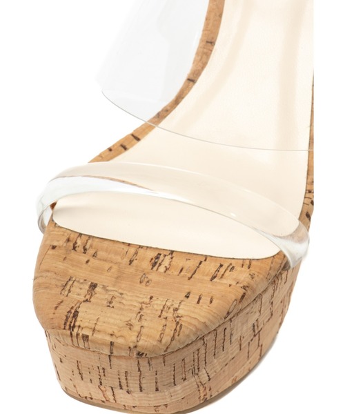 R&E（アールアンドイー）の「【R&E】チャンキーヒールクリアアッパーサンダル（サンダル・レディース・クリア/ブラック・L/M/S/LL）」の10枚目の写真