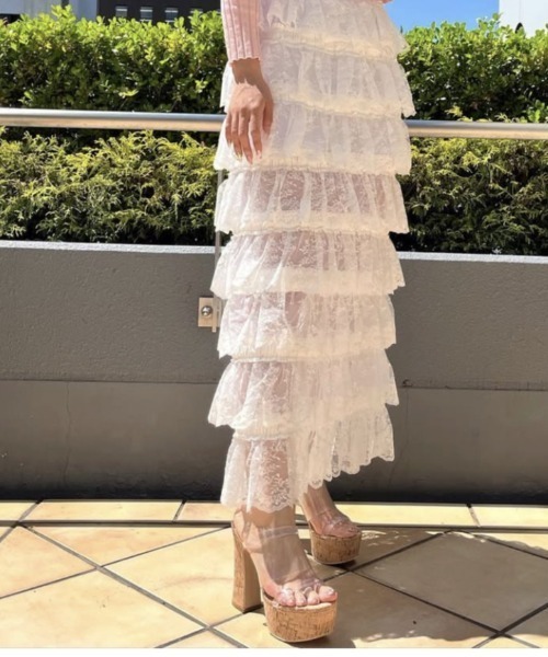 R&E（アールアンドイー）の「【R&E】チャンキーヒールクリアアッパーサンダル（サンダル・レディース・クリア/ブラック・L/M/S/LL）」の21枚目の写真