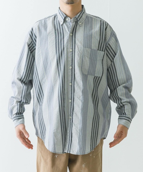 FREEMANS SPORTING CLUB(フリーマンズ スポーティング クラブ)の「FREEMANS SPORTING CLUB CHRYSTIE SHIRT(シャツ/ブラウス・メンズ・ブルー/グリーン・SMALL/MEDIUM)」の3枚目の写真