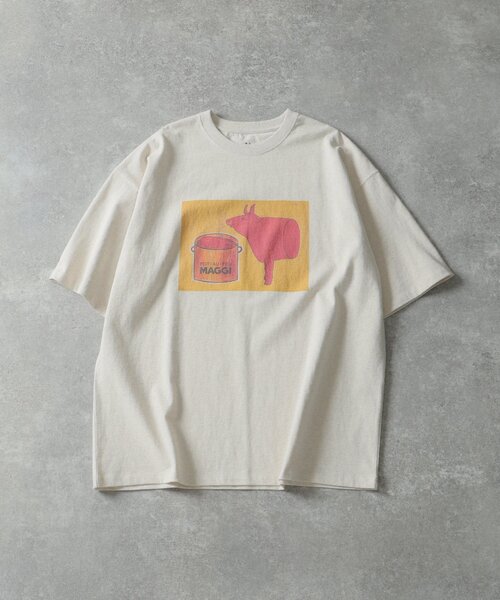 EDIFICE（エディフィス）の「SAVIGNAC (サヴィニャック) 別注 French Company プリント Tシャツ（Tシャツ/カットソー・メンズ・ブラック系その他/ブラック/ホワイト×ホワイト/アイボリー/ホワイト/ホワイト系その他/グリーン/ブルー系その他・MEDIUM/LARGE/X-LARGE）」の3枚目の写真