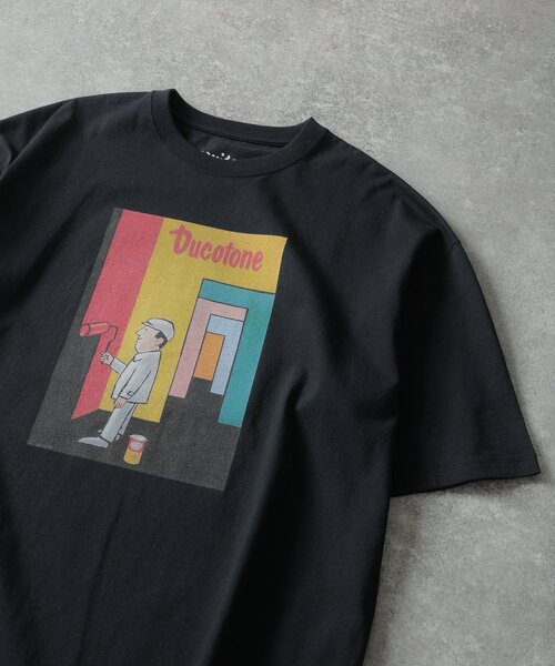 EDIFICE（エディフィス）の「SAVIGNAC (サヴィニャック) 別注 French Company プリント Tシャツ（Tシャツ/カットソー・メンズ・ブラック系その他/ブラック/ホワイト×ホワイト/アイボリー/ホワイト/ホワイト系その他/グリーン/ブルー系その他・MEDIUM/LARGE/X-LARGE）」の15枚目の写真