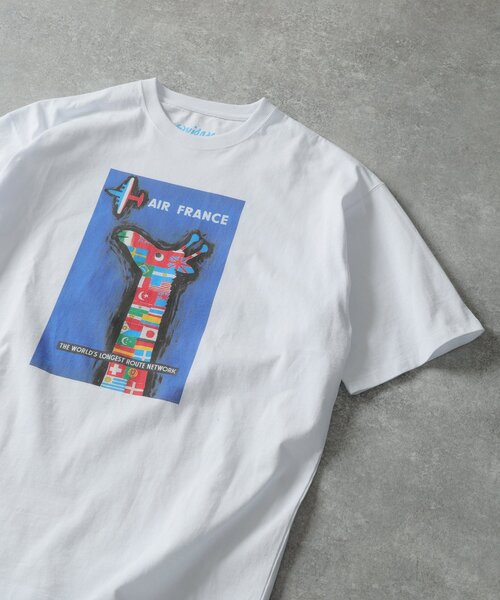 EDIFICE（エディフィス）の「SAVIGNAC (サヴィニャック) 別注 French Company プリント Tシャツ（Tシャツ/カットソー・メンズ・ブラック系その他/ブラック/ホワイト×ホワイト/アイボリー/ホワイト/ホワイト系その他/グリーン/ブルー系その他・MEDIUM/LARGE/X-LARGE）」の14枚目の写真