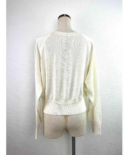 Rydia（リディア）の「ドルマンカーデ（カーディガン/ボレロ・レディース・ブラック/サックスブルー/オフホワイト・M）」の6枚目の写真