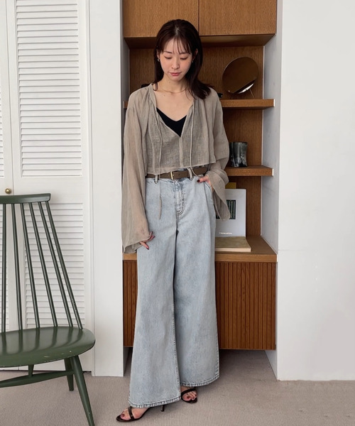 plage プラージュ　LINEN Gather ブラウス linen mesh cape ブラウス（シャツ／ブラウス）｜Plage