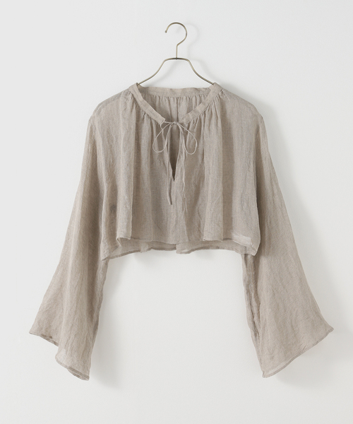 linen mesh cape ブラウス（シャツ/ブラウス）｜Plage