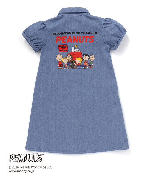 SLAP SLIP(スラップスリップ)の「【PEANUTS×SLAP SLIP】75周年プリントシャツワンピース(80~130cm)(シャツワンピース・キッズ・ブルー/オフホワイト・130cm/120cm/100cm/110cm/90cm/80cm)」の14枚目の写真