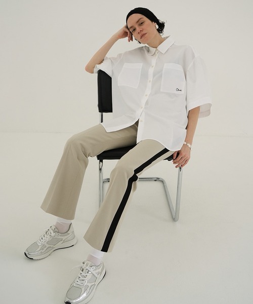【CLANE】 HIGH WAIST SIDE LINE PANTS CLANE - ハイウエストパンツ - HIGH WAIST SIDE LINE PANTS