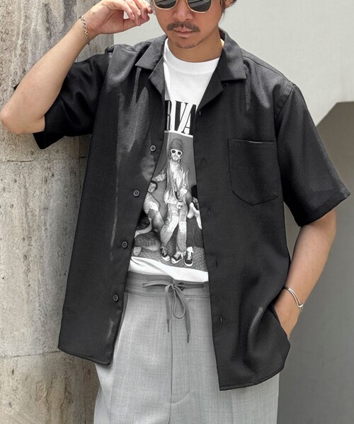 NOLLEY’S(ノーリーズ)の「《EVALET》メッシュ吸水速乾ストレッチシャツ 25SS(シャツ/ブラウス・メンズ・ベージュ/ネイビー/ブラック・S/M/L)」の2枚目の写真