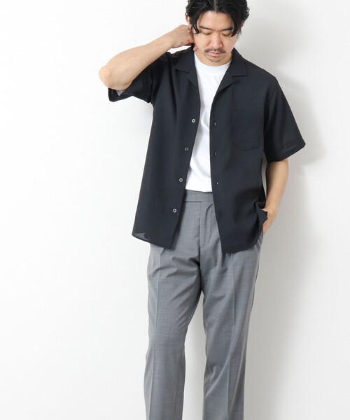 NOLLEY’S(ノーリーズ)の「《EVALET》メッシュ吸水速乾ストレッチシャツ 25SS(シャツ/ブラウス・メンズ・ベージュ/ネイビー/ブラック・S/M/L)」の5枚目の写真