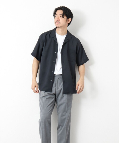 NOLLEY’S(ノーリーズ)の「《EVALET》メッシュ吸水速乾ストレッチシャツ 25SS(シャツ/ブラウス・メンズ・ベージュ/ネイビー/ブラック・S/M/L)」の9枚目の写真