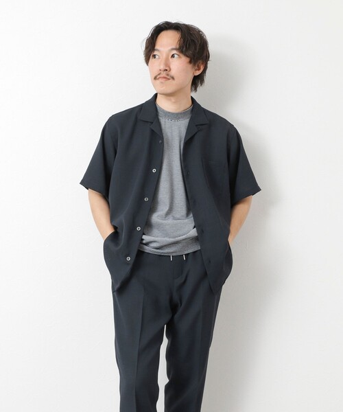 NOLLEY’S(ノーリーズ)の「《EVALET》メッシュ吸水速乾ストレッチシャツ 25SS(シャツ/ブラウス・メンズ・ベージュ/ネイビー/ブラック・S/M/L)」の14枚目の写真