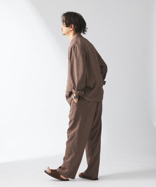 journalstandard relume ウォッシャブル ワイドスラックス 追加2》ウォッシャブルサージストレッチタックワイドパンツ